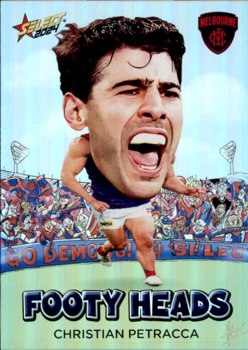 Christian Petracca, FH52, Footy Heads, 2024 Select AFL Footy Stars