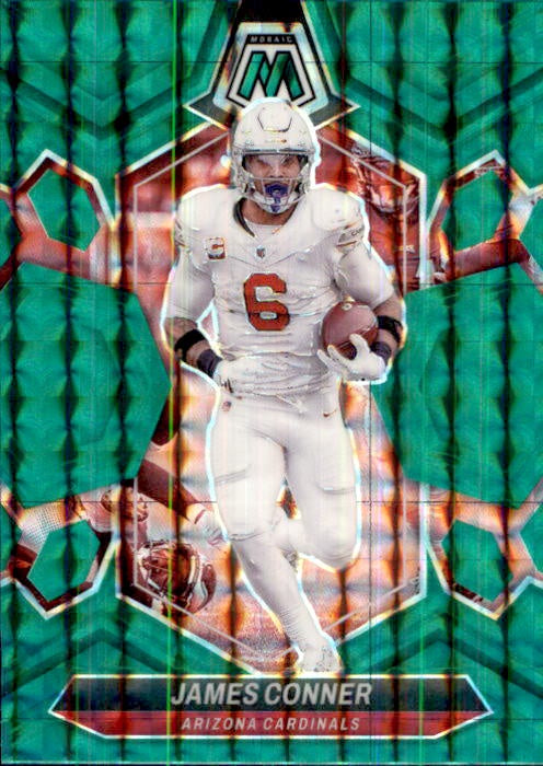 James Connor, Green Prizm, 2024 Panini Mosaic Football NFL