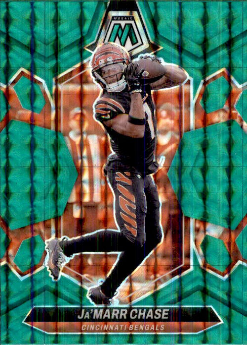 Ja'Marr Chase, Green Prizm, 2024 Panini Mosaic Football NFL