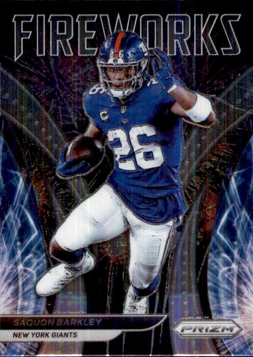Saquon Barkley, Fireworks, 2021 Panini Prizm Football NFL