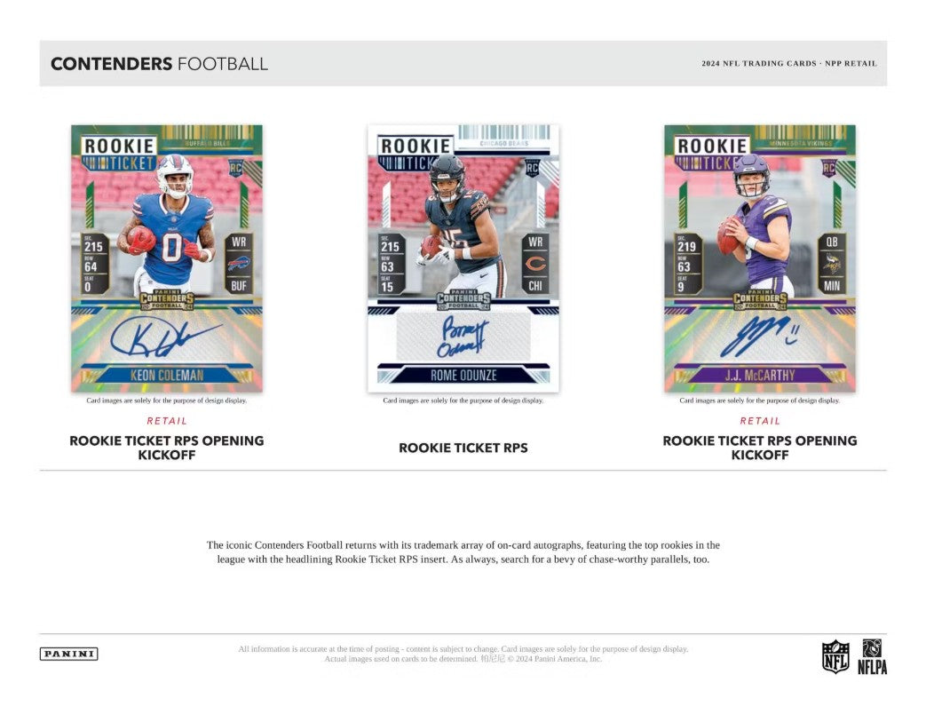 2024 Panini Contenders Football 5-Pack NFL Blaster Box