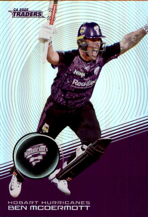 Ben McDermott, #S082, Silver Parallel, 2025-26 TGI TLA CA Cricket Traders