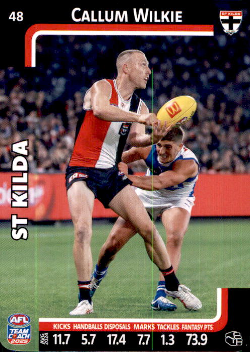 2025 Teamcoach AFL Common Cards - Cards 1 to 100 - Pick Your Card