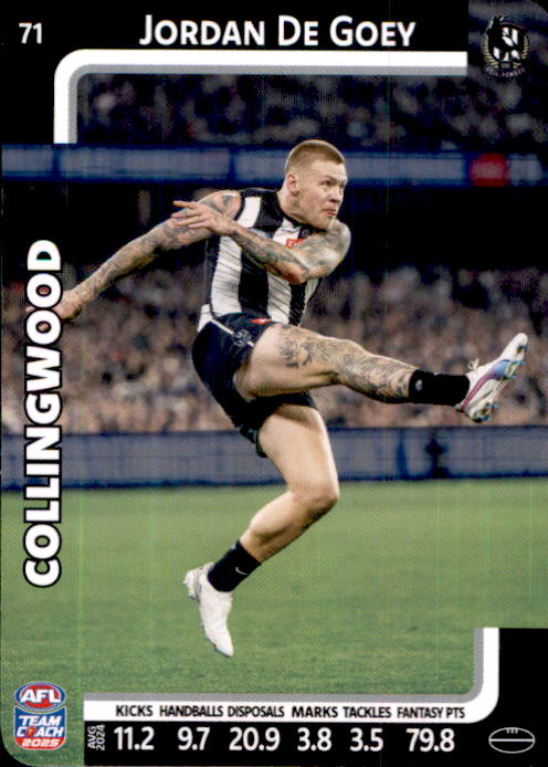 2025 Teamcoach AFL Common Cards - Cards 1 to 100 - Pick Your Card