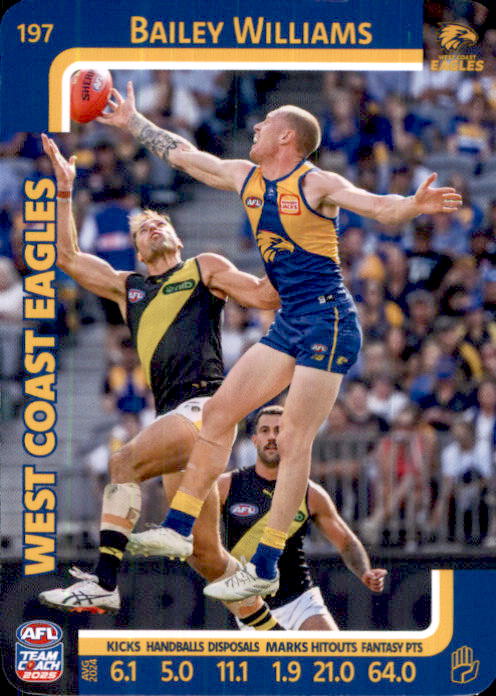 2025 Teamcoach AFL Common Cards - Cards 101 to 198 - Pick Your Card