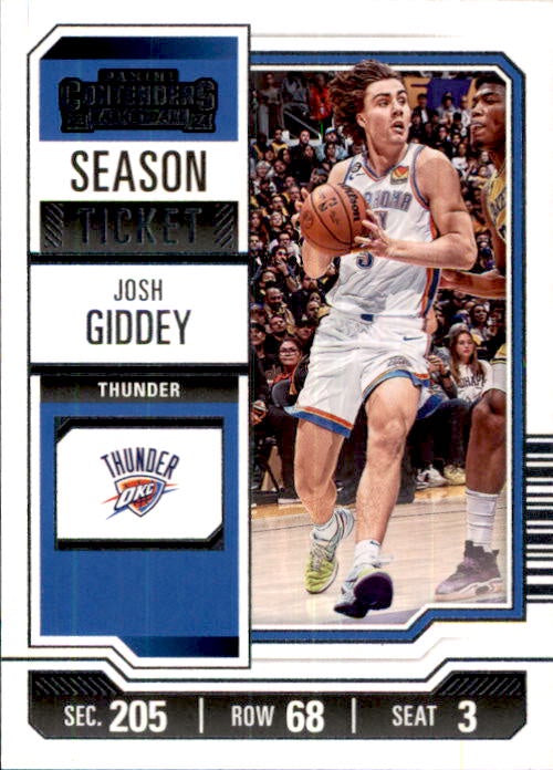 Josh Giddey, 2023-24 Panini Contenders Basketball NBA