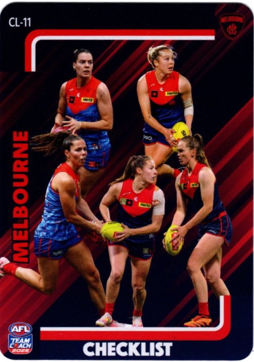 2025 Teamcoach AFLW Checklist Cards - Cards CL-01 to CL-18 - Pick Your Card
