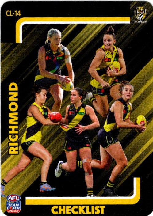 2025 Teamcoach AFLW Checklist Cards - Cards CL-01 to CL-18 - Pick Your Card