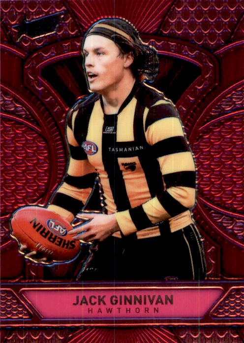 Jack Ginnivan, LDP47, Luminous Dragon Scales Pink, 2025 Select AFL Footy Stars