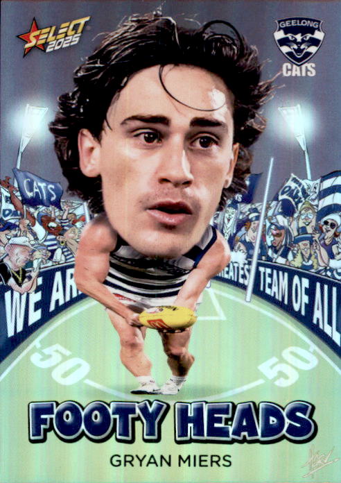 Gryan Miers, FH41, Footy Heads, 2025 Select AFL Footy Stars