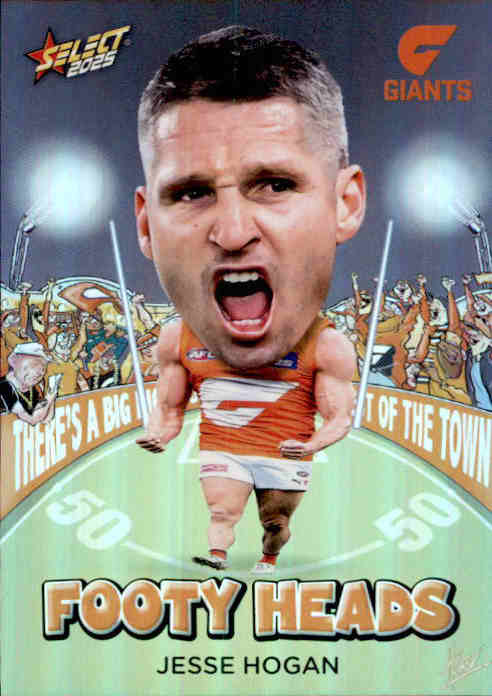 Jesse Hogan, FH47, Footy Heads, 2025 Select AFL Footy Stars