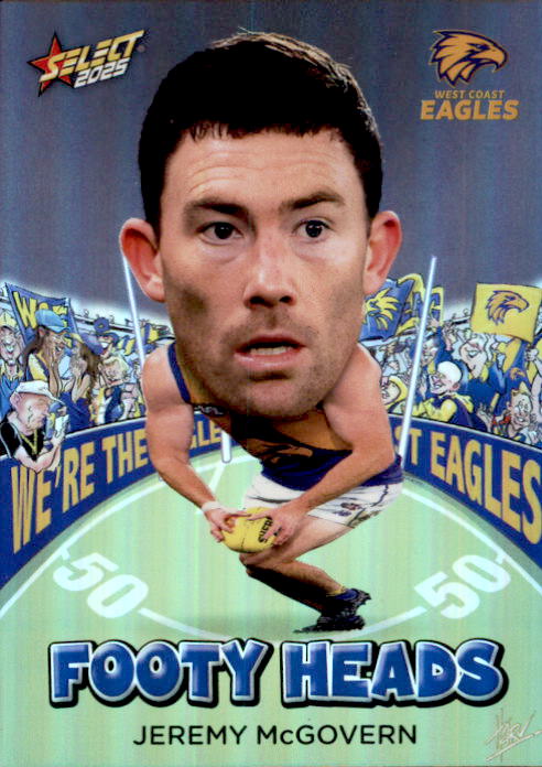 Jeremy McGovern, FH99, Footy Heads, 2025 Select AFL Footy Stars