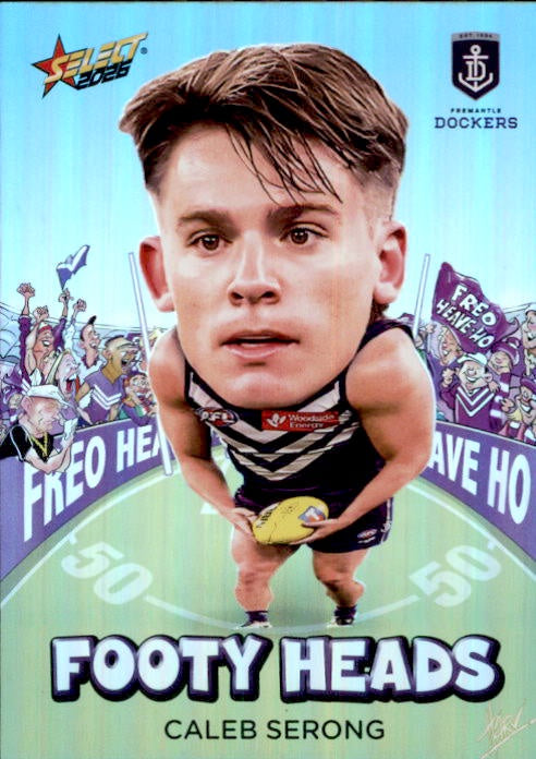 Caleb Serong, FH34, Footy Heads, 2026 Select AFL Footy Stars