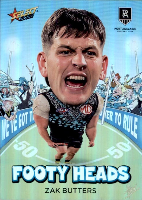 Zak Butters, FH73, Footy Heads, 2026 Select AFL Footy Stars