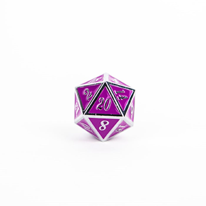 LPG Dice RPG Set Serif Purple/Silver