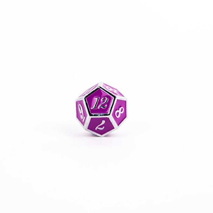 LPG Dice RPG Set Serif Purple/Silver