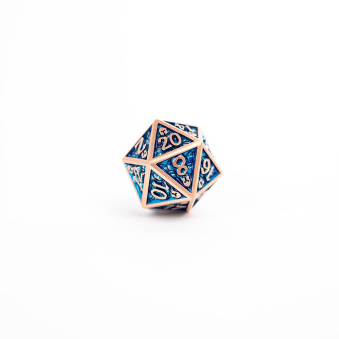 LPG Dice RPG Set Draco Dark Blue/Brass