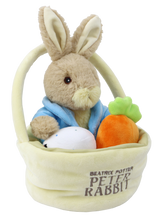 Beatrix Potters Peter Rabbit, Resoftables  9" Plush in Basket