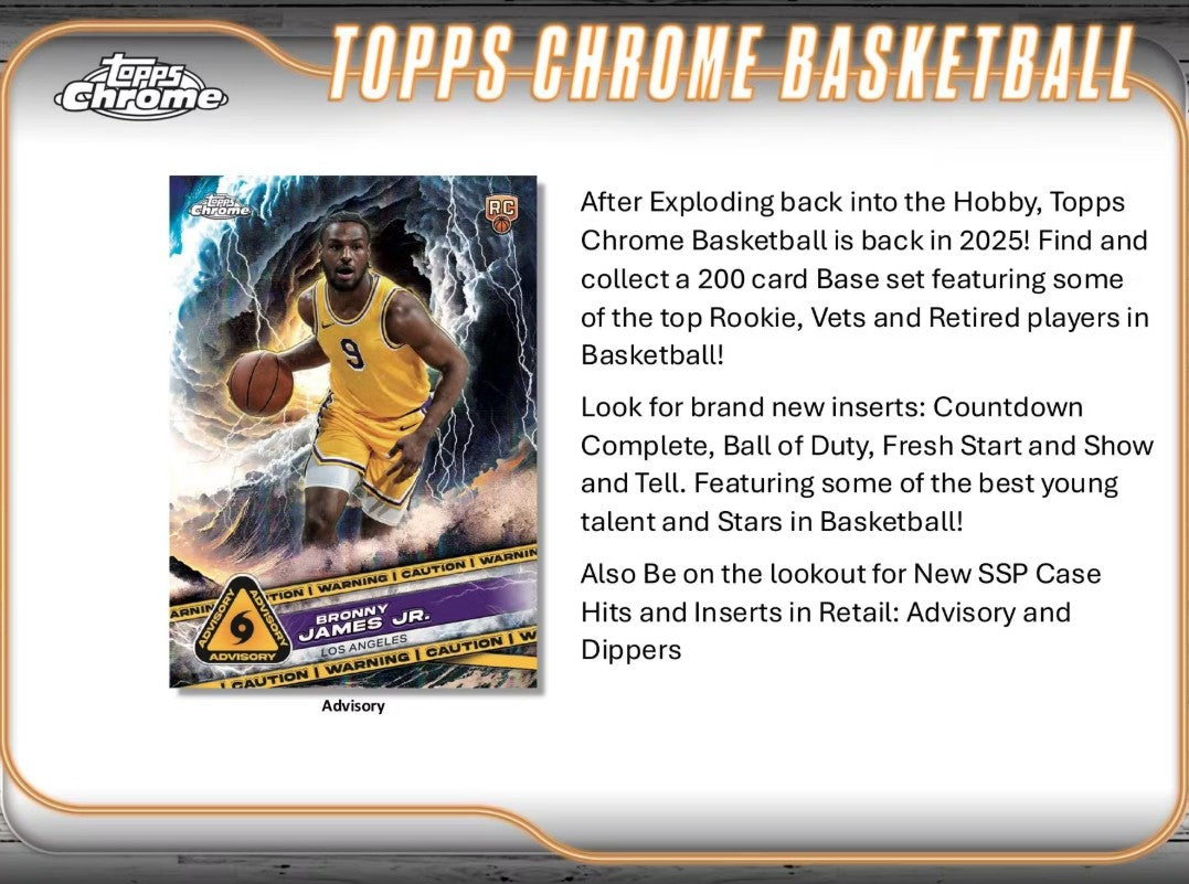 2024-25 Topps Chrome Basketball 8-Pack Blaster Box