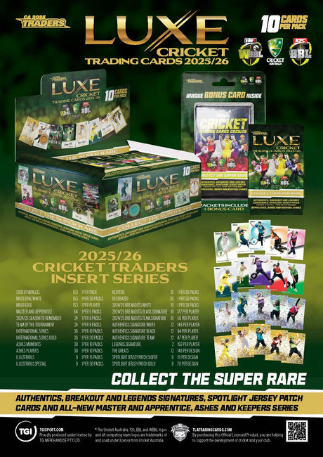 2025-26 TLA CA Cricket Traders Luxe Sealed Pack