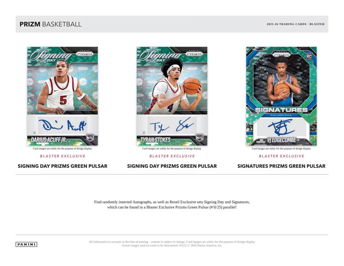 2025-26 Panini Prizm Basketball Blaster Box