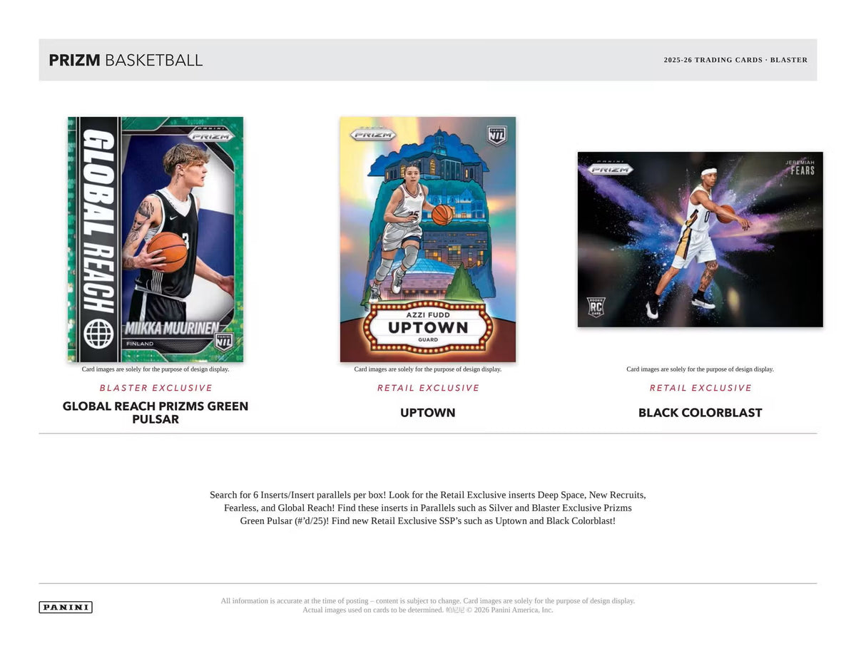 2025-26 Panini Prizm Basketball Blaster Box