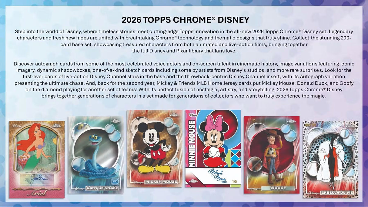 2026 Topps Chrome Disney Blaster Box