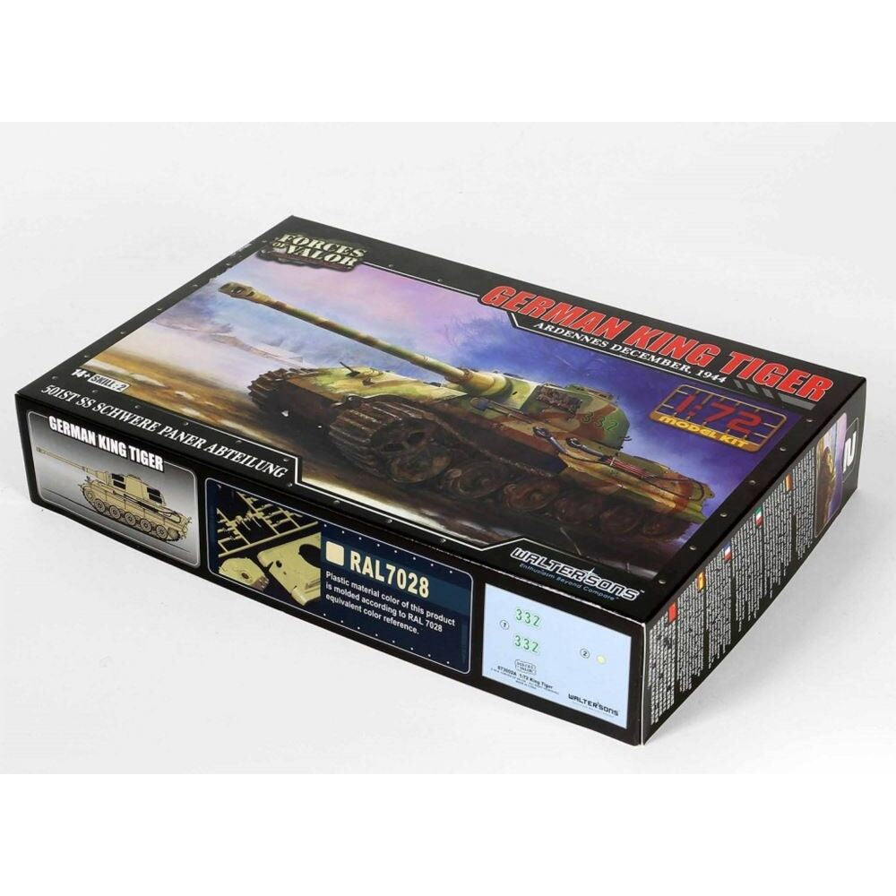 Waltersons, Forces of Valor, German King Tiger Tank, 1:72 Scale Model Kit