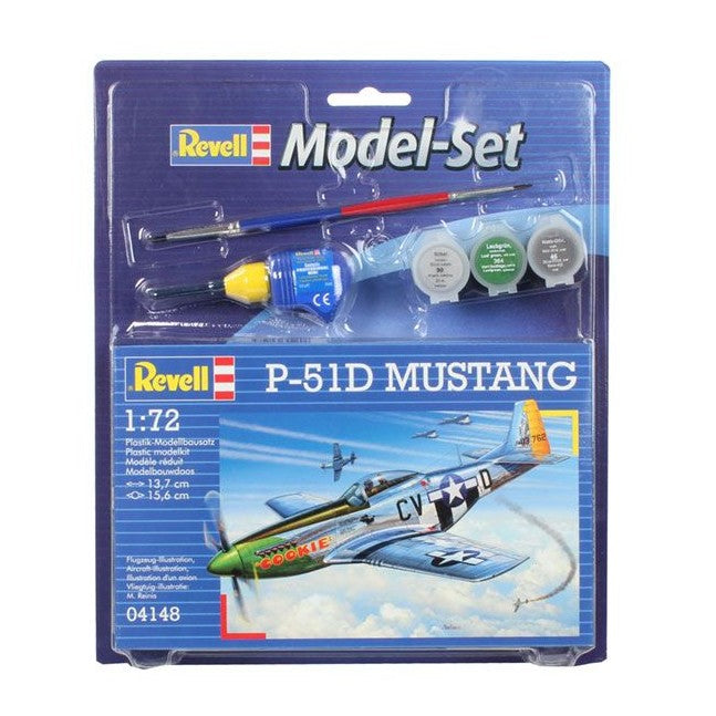 REVELL MODEL SET P-51D MUSTANG, 1:72 Scale Model Kit