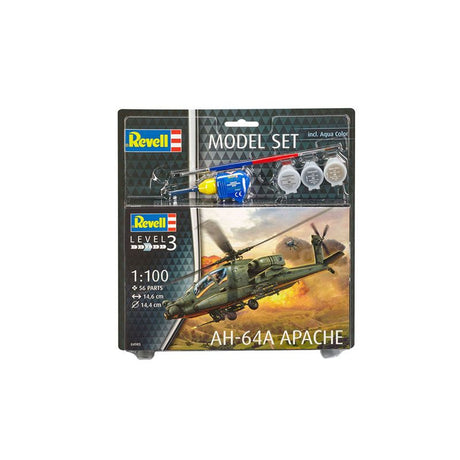 REVELL MODEL SET AH-64A APACHE, 1:100 Scale Model Kit