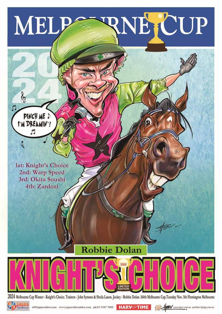 Knights Choice, 2024 Melbourne Cup, Harv Time Poster — Ja Ja's Collectables