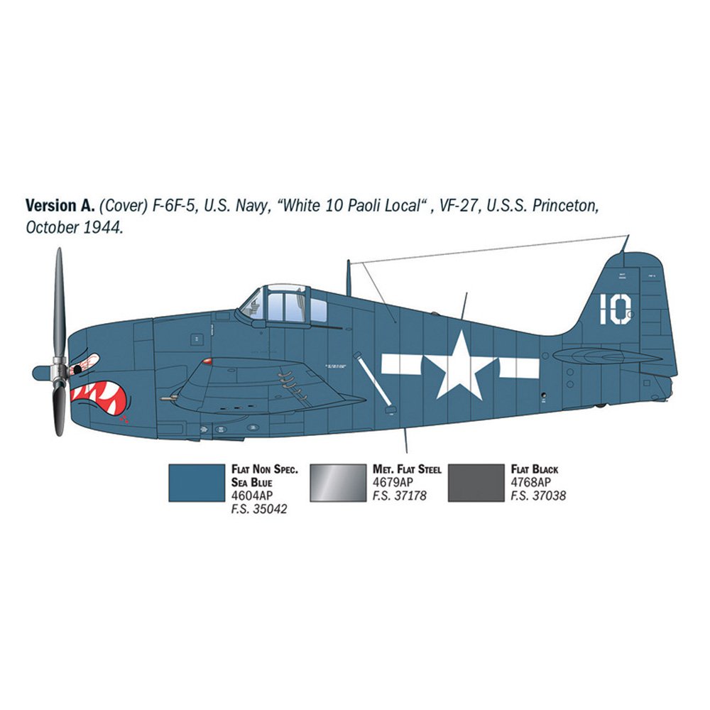 ITALERI GRUMMAN HELLCAT F6 F-3, 1:72 Scale Model Kit
