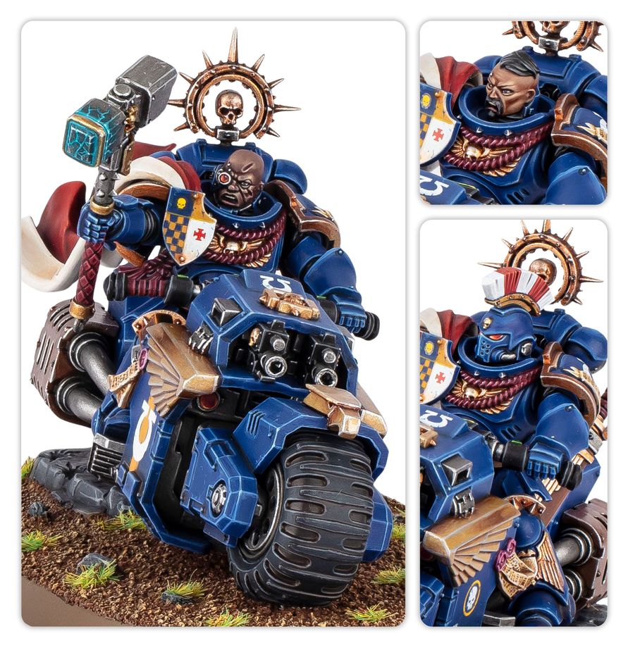 Warhammer 40,000 - 48-113, Space Marines, Captain on Bike