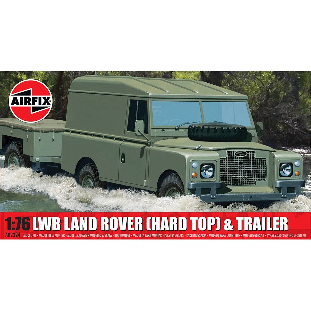AIRFIX LWB LAND ROVER (HARD TOP) AND TRAILER, 1:76 Scale Model Kit