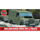AIRFIX LWB LAND ROVER (HARD TOP) AND TRAILER, 1:76 Scale Model Kit