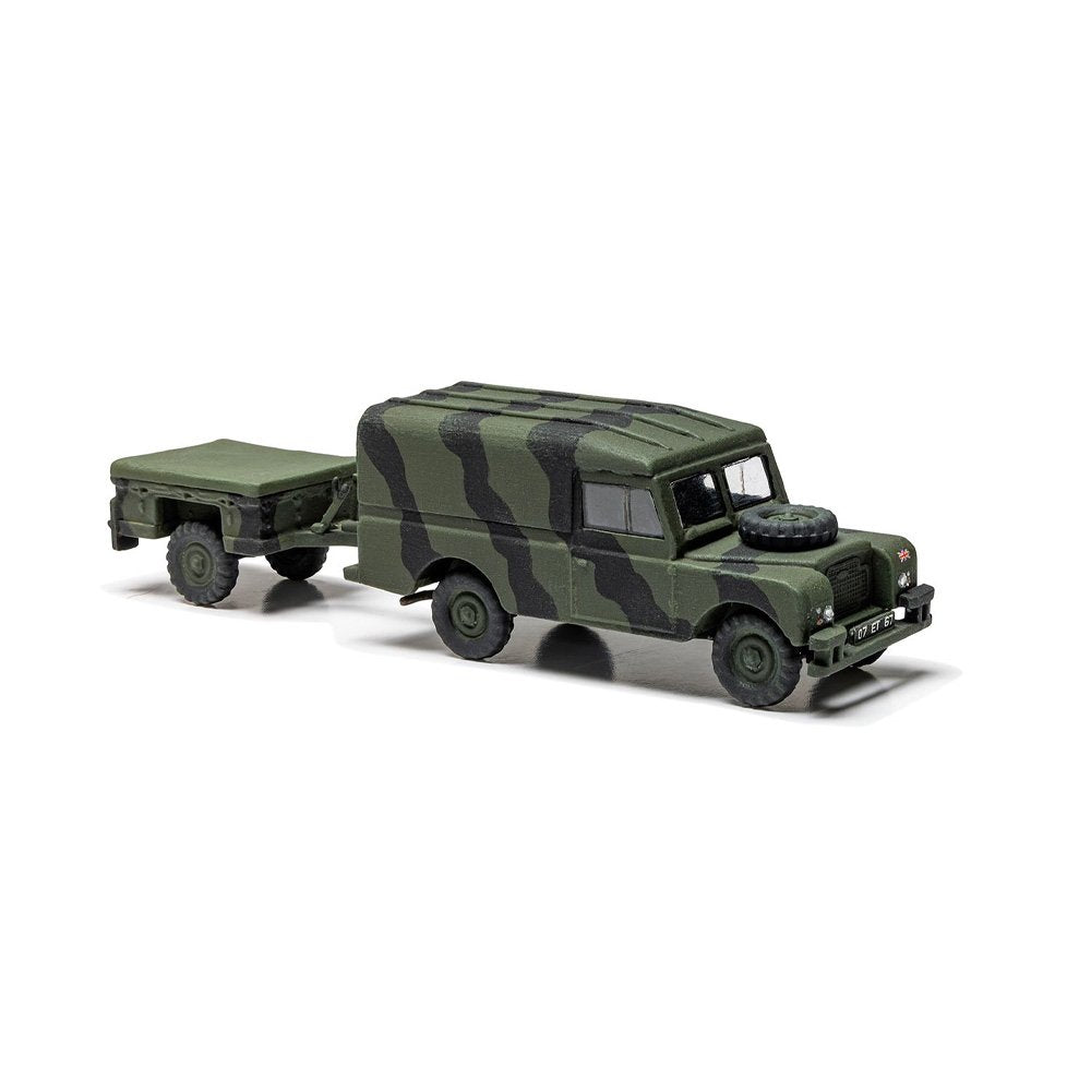AIRFIX LWB LAND ROVER (HARD TOP) AND TRAILER, 1:76 Scale Model Kit