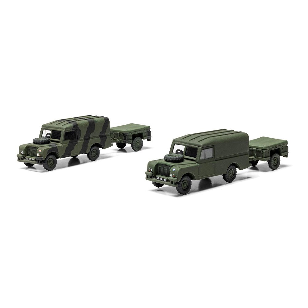 AIRFIX LWB LAND ROVER (HARD TOP) AND TRAILER, 1:76 Scale Model Kit