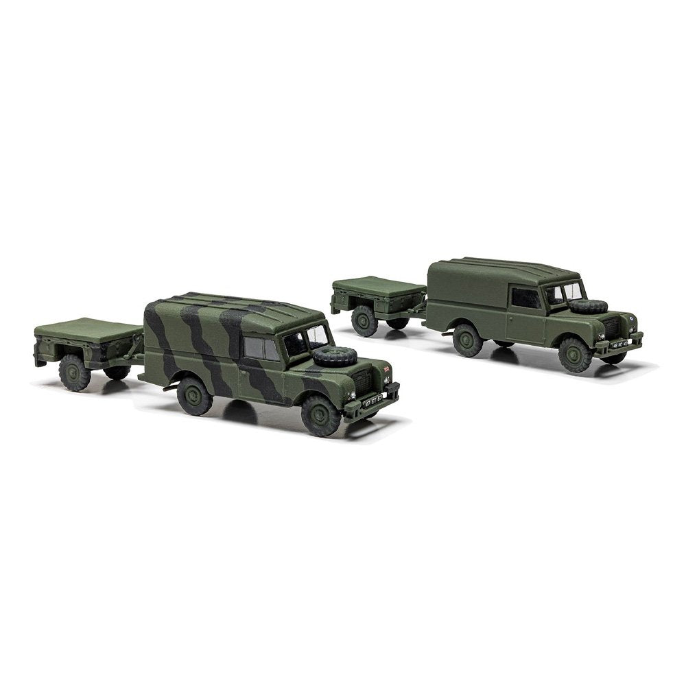 AIRFIX LWB LAND ROVER (HARD TOP) AND TRAILER, 1:76 Scale Model Kit