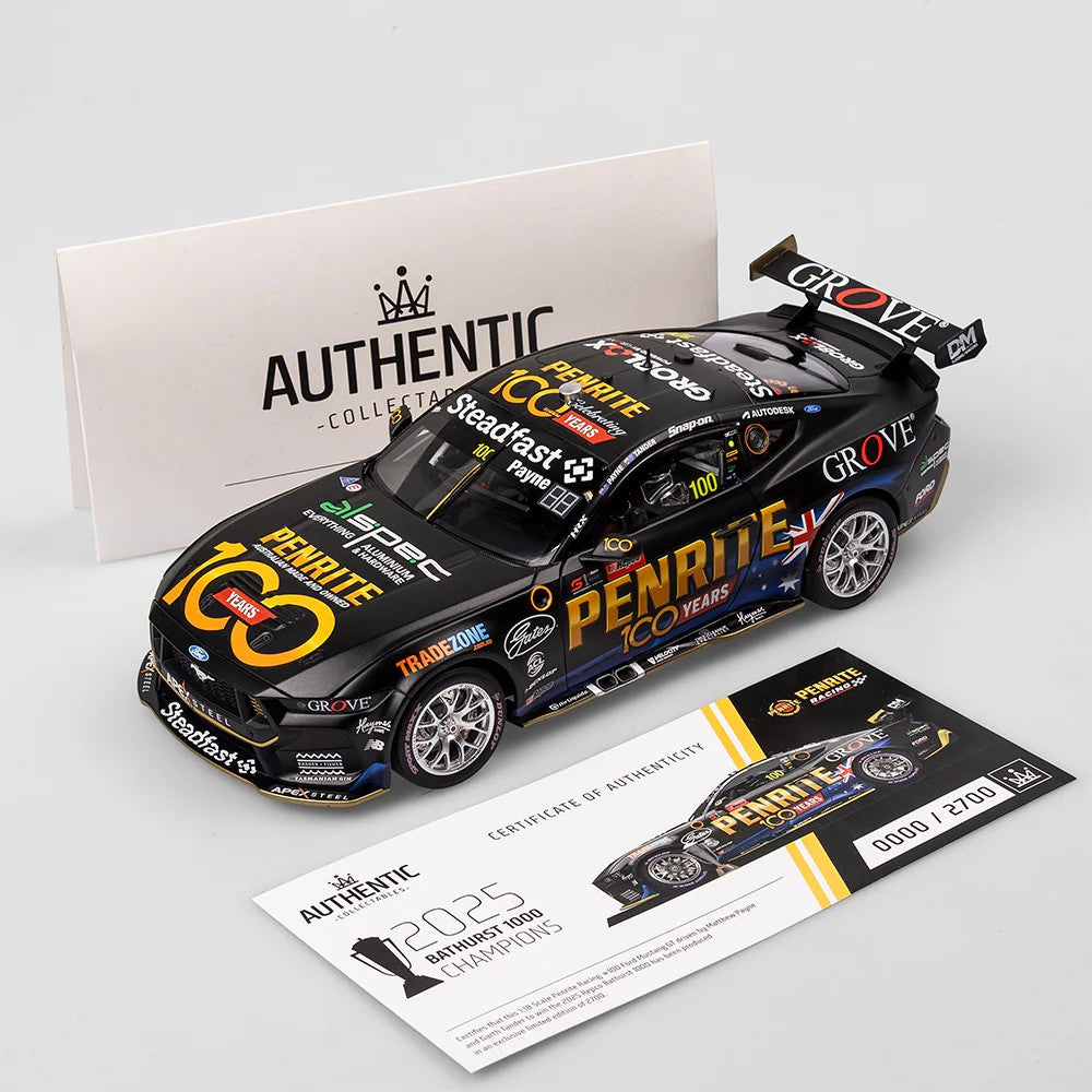 Authentic Collectables, Penrite Racing #100 Ford Mustang GT - 2025 Repco Bathurst 1000 Winner, 1:18 Scale Diecast Car