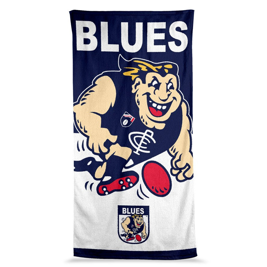 CARLTON BLUES MASCOT JUMBO BEACH TOWEL