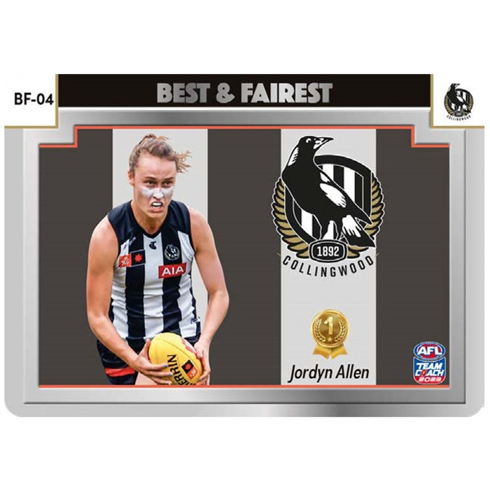 2023 Teamcoach AFLW - Best & Fairest Cards - Cards BF-01 to BF-18 - Pick Your Card