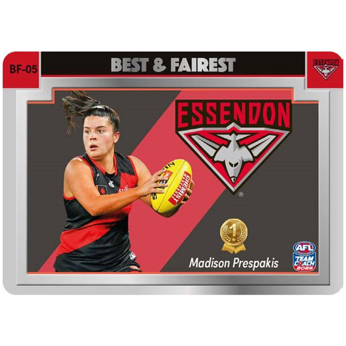 2023 Teamcoach AFLW - Best & Fairest Cards - Cards BF-01 to BF-18 - Pick Your Card