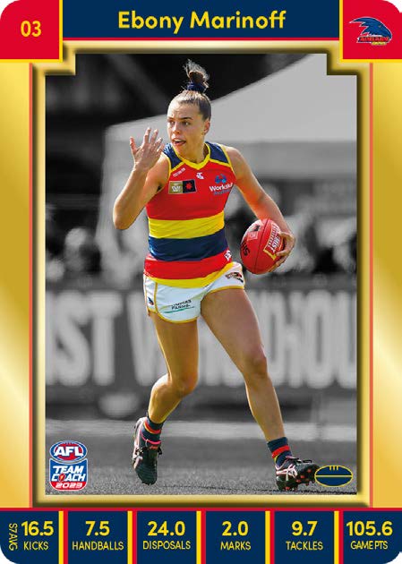 2023 Teamcoach AFLW GOLD Parallel Cards -  Cards 1 to 90 - Pick Your Card