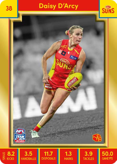 2023 Teamcoach AFLW GOLD Parallel Cards -  Cards 1 to 90 - Pick Your Card