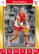 2023 Teamcoach AFLW GOLD Parallel Cards -  Cards 1 to 90 - Pick Your Card