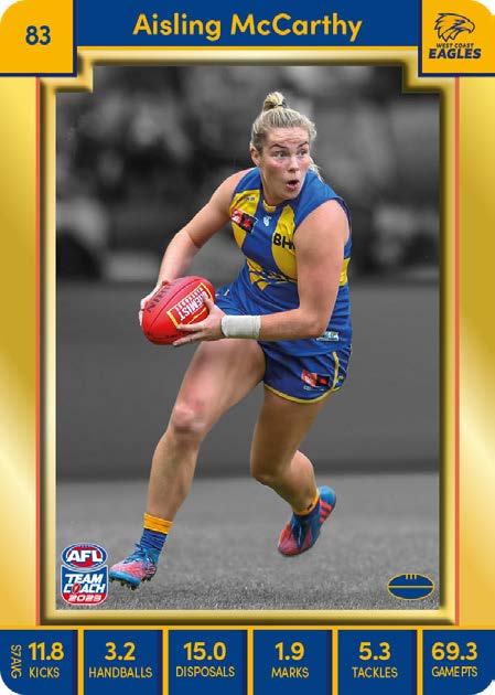 2023 Teamcoach AFLW GOLD Parallel Cards -  Cards 1 to 90 - Pick Your Card