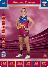 2023 Teamcoach AFLW Silver Parallel Cards -  Cards 1 to 90 - Pick Your Card