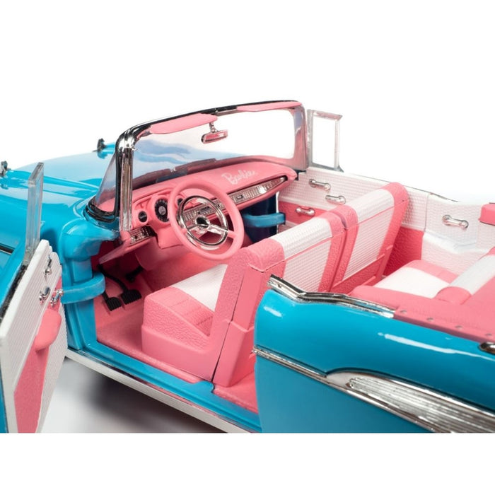Barbie Aqua 1957 Chevy Bel Air Convertible, 1:18 Scale Diecast Car
