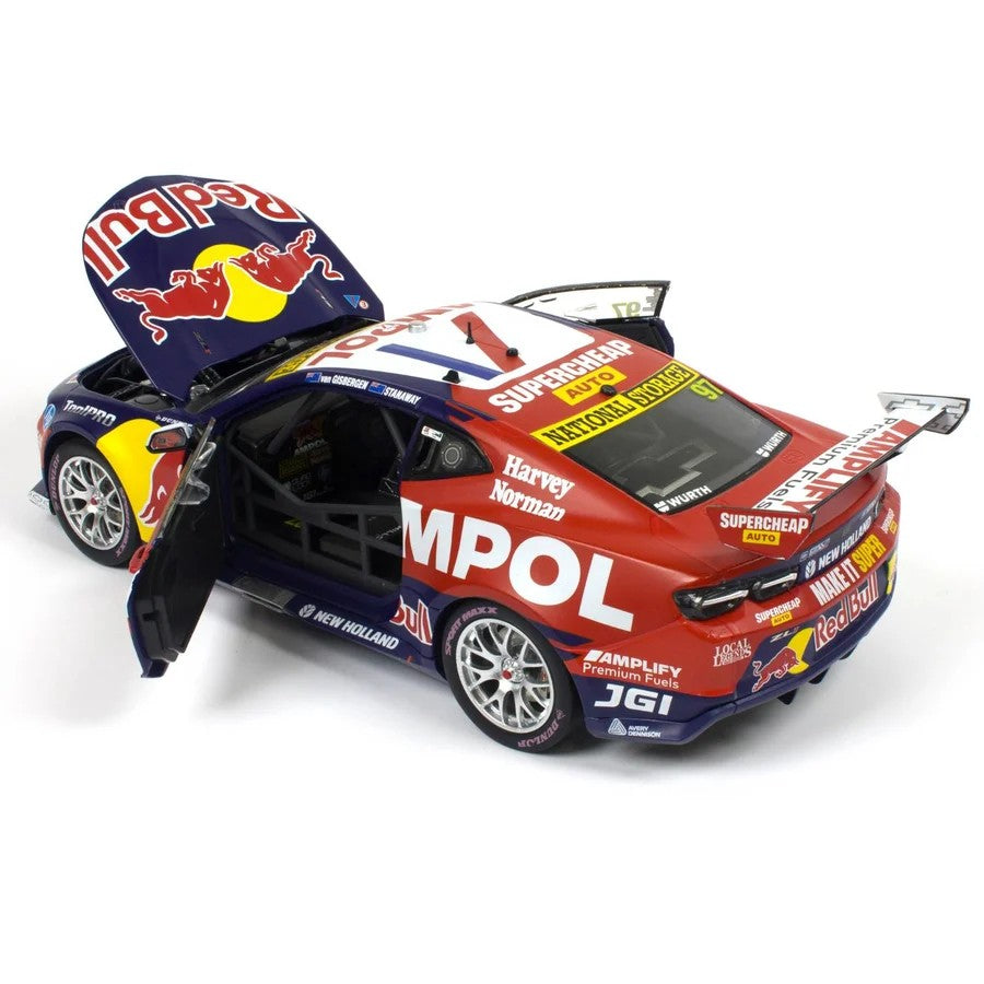 Biante CHEVROLET CAMARO - RED BULL AMPOL RACING - VAN GISBERGEN/STANAWAY #97 - 2023 Bathurst 1000 WINNER - 1:18 Scale Diecast Model Car