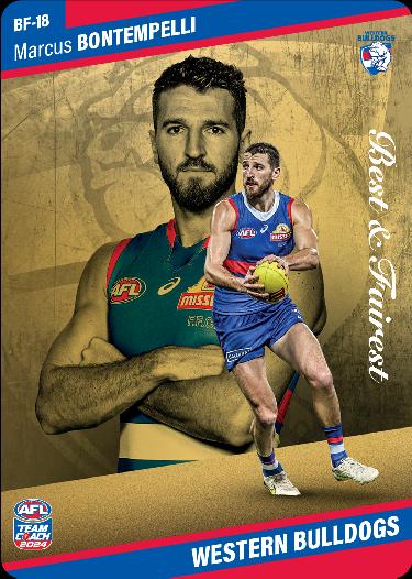 Marcus Bontempelli, BF-18, GOLD Best & Fairest, 2024 Teamcoach AFL